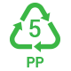 PP (Polypropylene, recycle code #5)